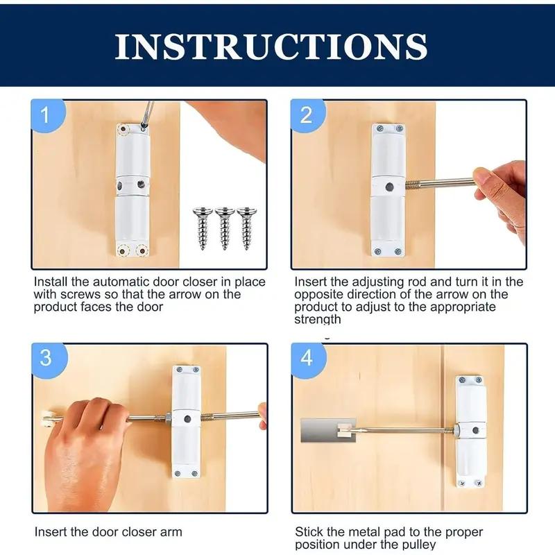 Automatic Door Spring Adjustable Zinc Alloy Safety Spring Hinge, 30kg Closing Force, / Options