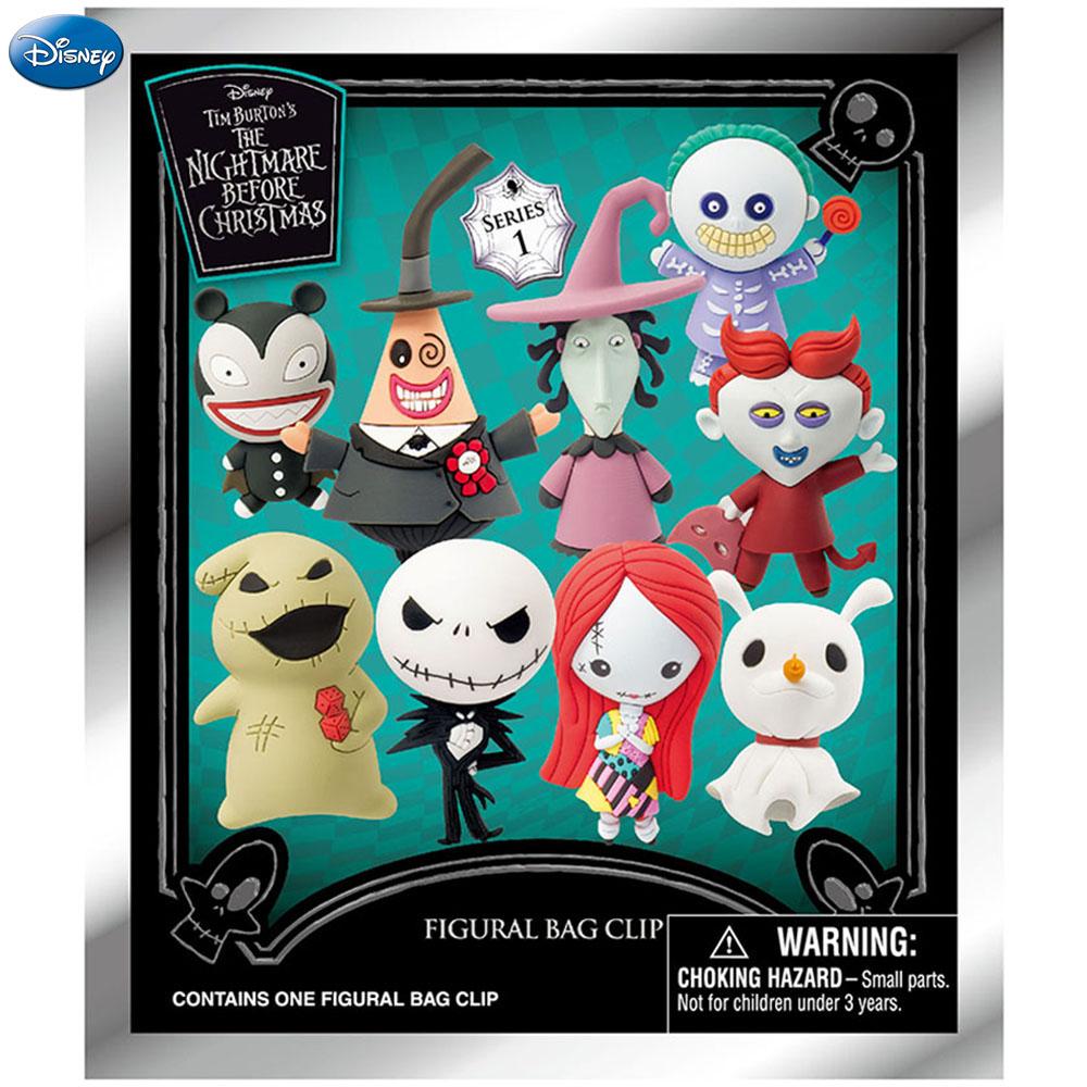 L-Disney Officially Licensed Nightmare Before Christmas Series Blind Bags Surprise Bags Lucky Bags Surprise Figural Keychains Keyring Random One Christmas Halloween Gifts