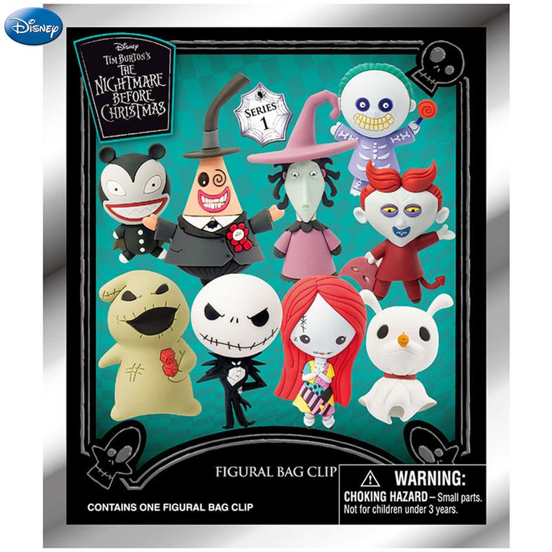 L-Disney Officially Licensed Nightmare Before Christmas Series Blind Bags Surprise Bags Lucky Bags Surprise Figural Keychains Keyring Random One Christmas Halloween Gifts