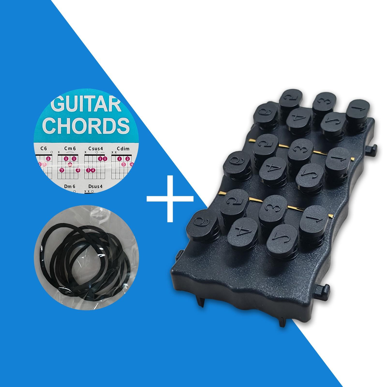1pc Guitar Chord Assistant, Easy Chord Trainer for Beginners & Finger Injured Players, Reduce Fingertip Pain While Practicing, Free Guitar Chord Chart Included