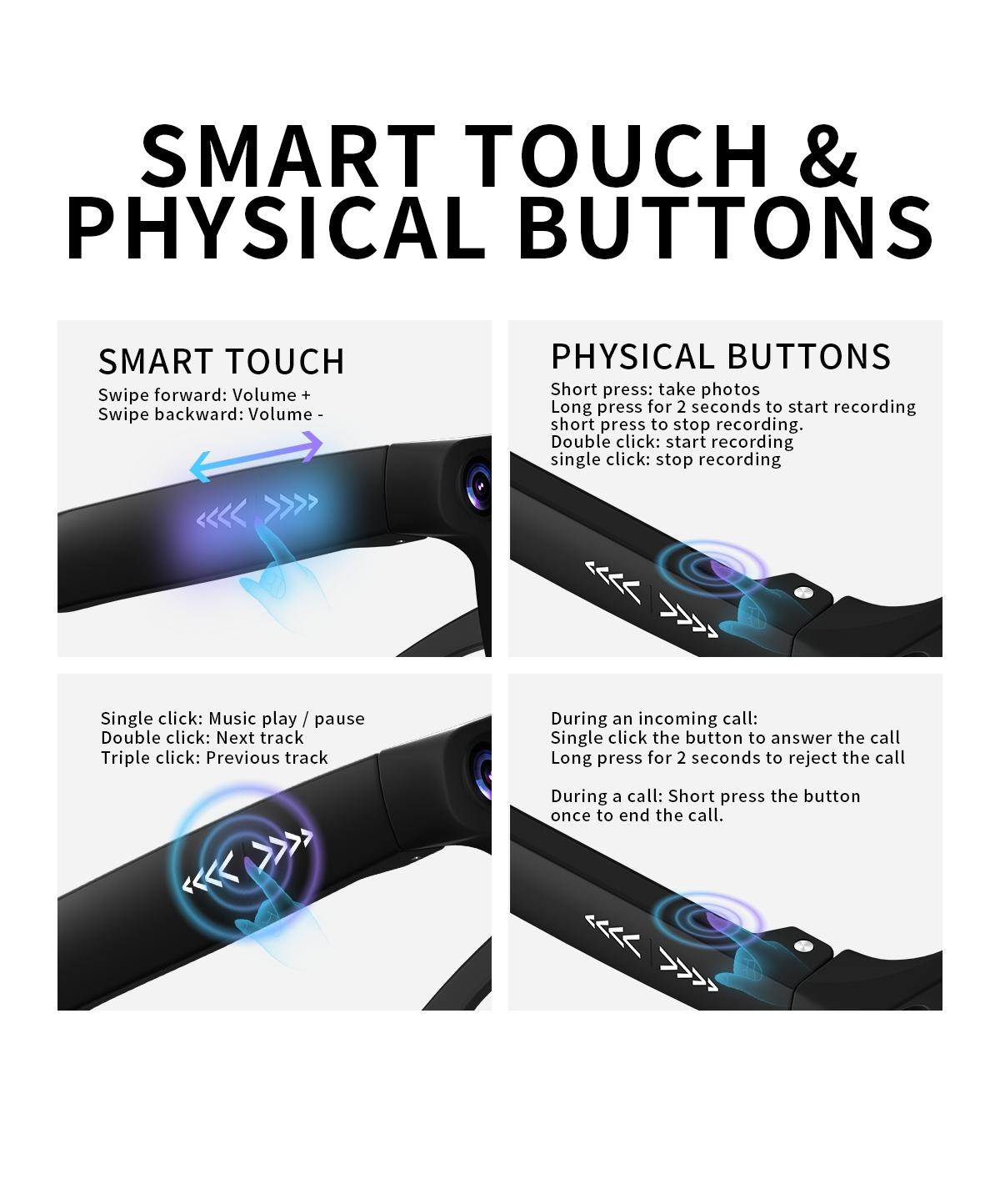 2026 AI Smart Glasses, 8MP Camera, 4GB Storage, Photo Video Audio, Ai Translation, Voice Control, Wireless Call, USB Data Transfer, Smart Camera Glasses, Camera Glasses, AI Glasses, Ai Smart Glasses With Camera, Wearable Tech Glasses