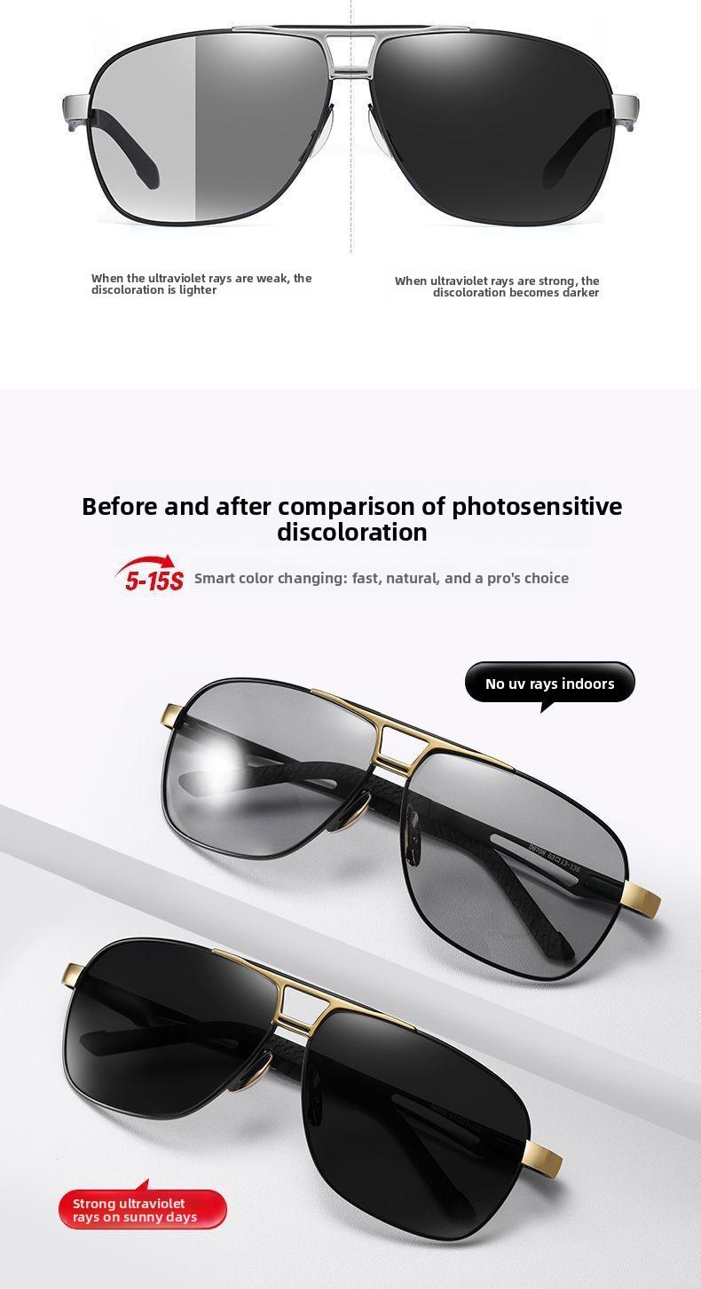Aviator Photochromic Polarized Driving Sunglasses for Women Men,UV400 Anti-Glare Wrap Around Shades,Lightweight Durable Eyewear for Driving,Fishing&Outdoor Sports