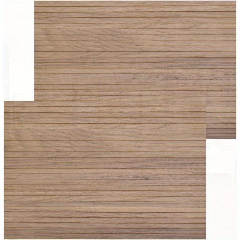 2pcs Dollhouse Flooring - Realistic Walnut Wood Grain Panels 17x11cm 6.7x4.3in, Compatible with 1:12 & 1:6 Scale, DIY Modular Floor for Major Brand Dollhouse Kits, Recycled Material, Natural Wood Texture, Simulation Look