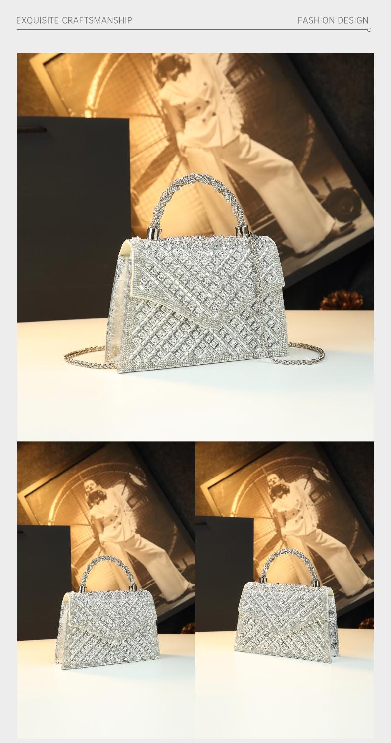 Luxury Rhinestone Handbag, Perfect for Evening Gowns, High-End Sparkling Crossbody Bag, Elegant Clutch for Special Occasions
