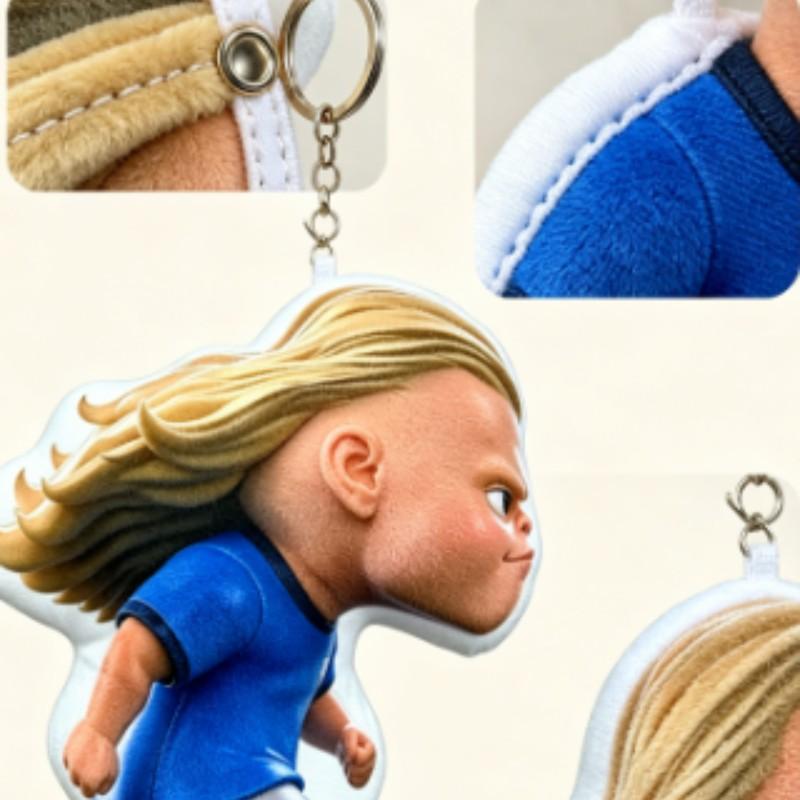 Football World Cup Star Plush Toy Harland Doll, Bag Pendant Stuffed Animal Keychain Charm, Memorial Gift, Collectible Souvenir
