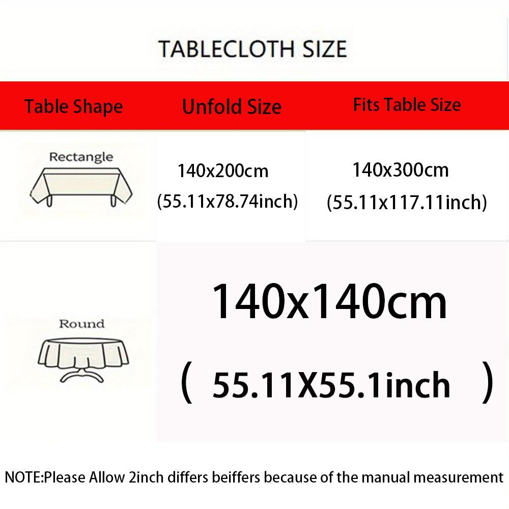 Nordic Style Rectangular Party Tablecloth, Living Room, Classroom, Hotel Dining Cover, Recommended for Long and Rectangle Tables, Picnic Table Cover
