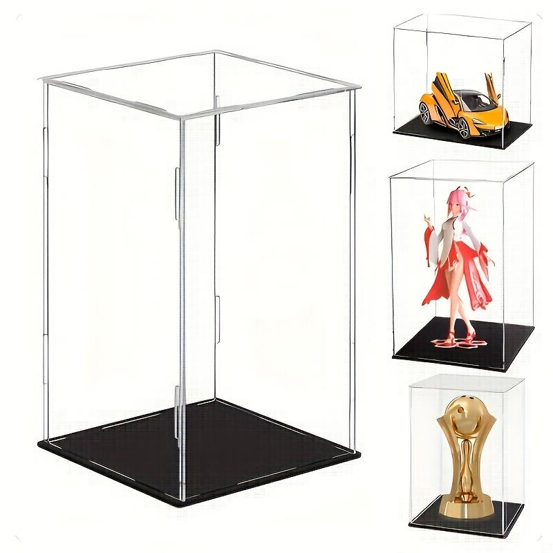 Base Transparent Display Case, Ideal for Figures, Cars, Building Models, Collectible Items, Collectible Showcase Cabinet, Home Decor Accessory