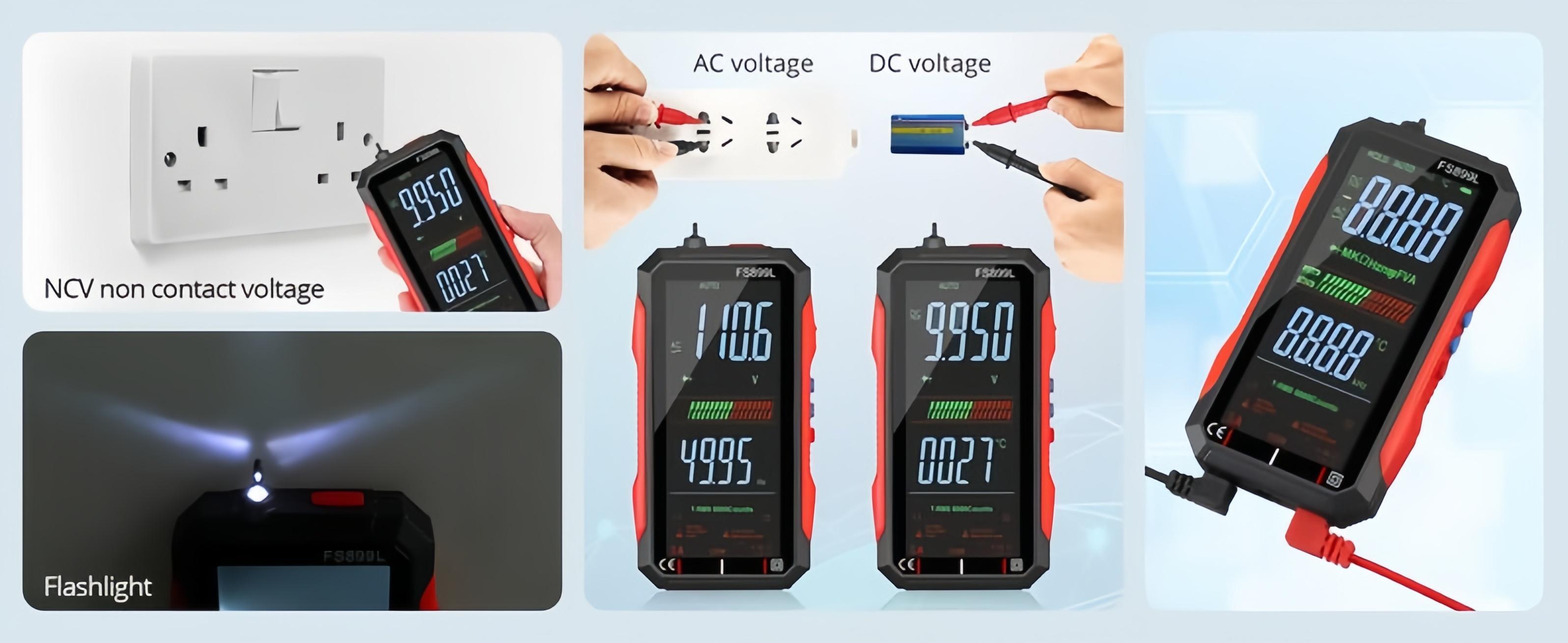 ADESKE 6000 Counts Smart Digital Multimeter – USB Rechargeable, Large Backlit Screen for Voltage/Resistance/Temp, NCV Non-Contact Detection, DIY Electrician Tool Kit – Portable & Professional ADESKE 6000 Counts Smart Digital Multimeter – USB Rechargeable, Large Backlit Screen for Voltage/Resistance/Temp, NCV Non-Contact Detection, DIY Electrician Tool Kit – Portable & Professional
