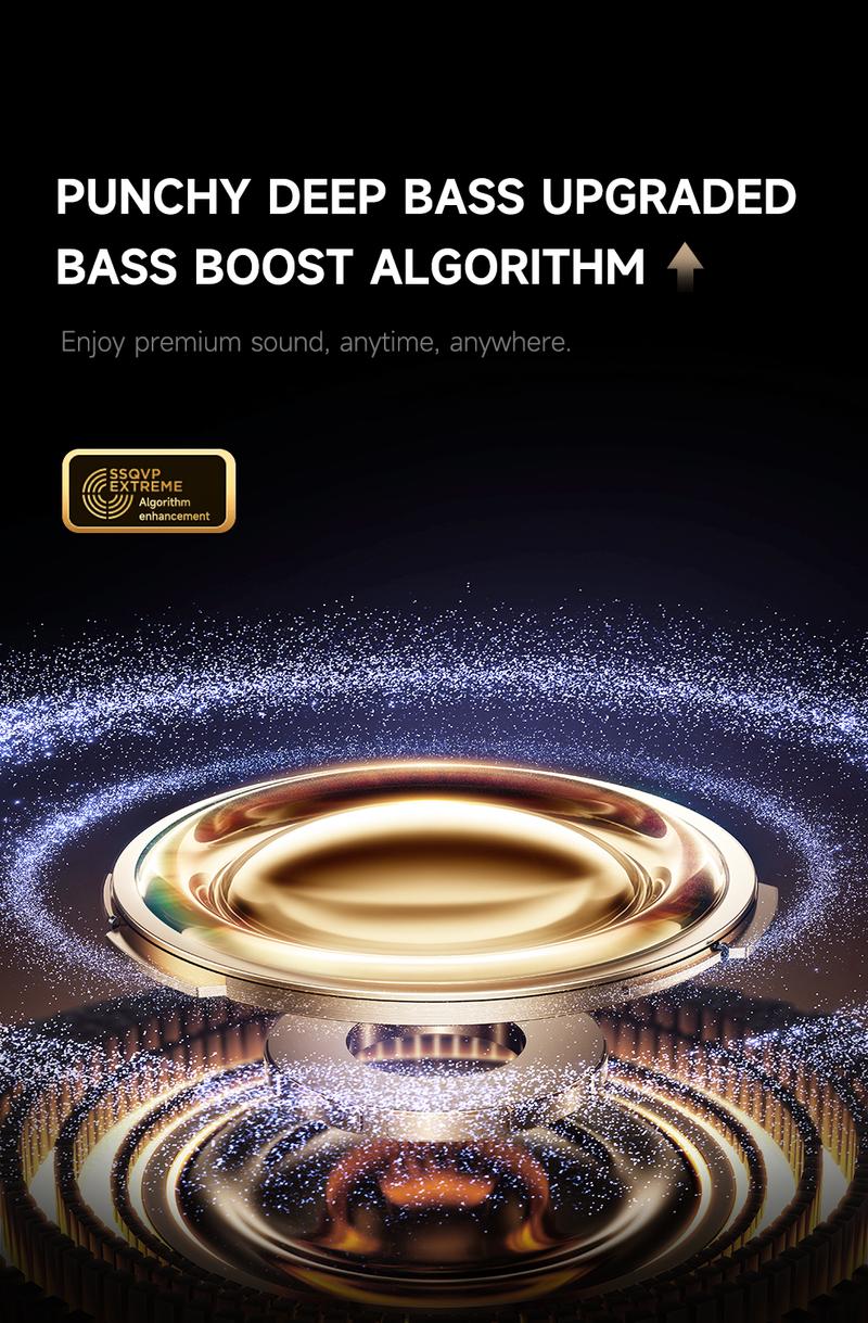 Picun T61 Wireless Bone Conduction Headphones, OWS Open Ear Earbuds with Earhooks, Bluetooth 5.4, Deep Bass, Lightweight & Sturdy, 25Hrs Playtime, IPX6 Waterproof, for Cycling Yoga Gym Workouts