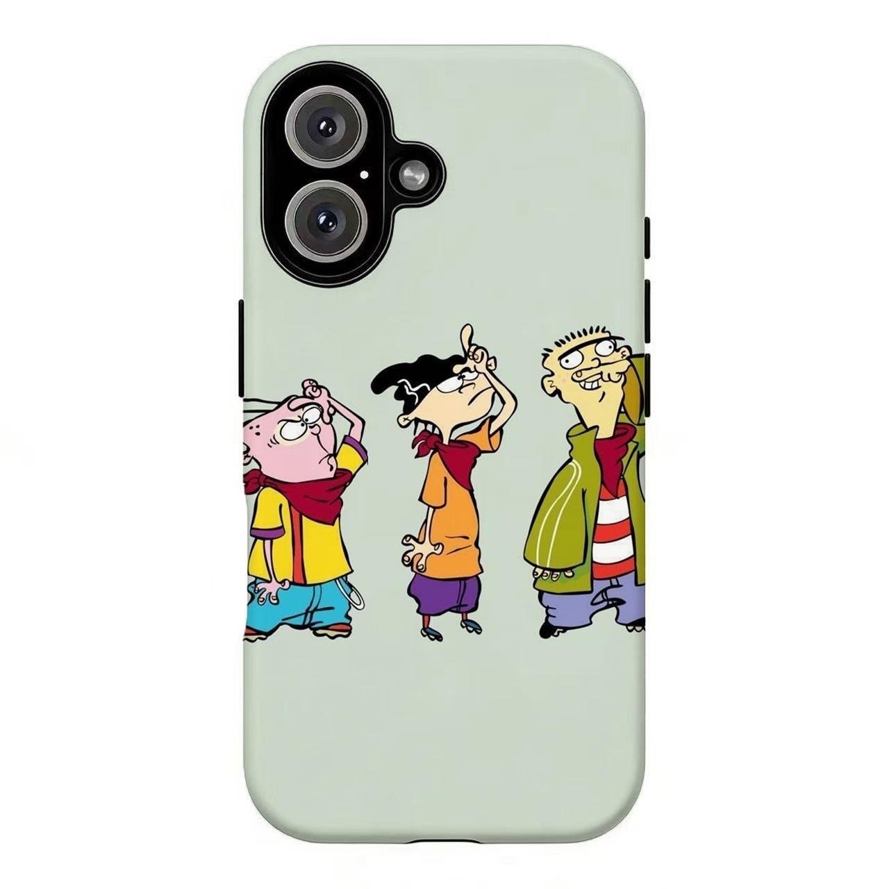 FL-Ed Edd n 3ddy 90s Cartoon Phone Case,Retro Nostalgic Aesthetic Cover For iPhone 11 12 13 14 15 16 17 Air Pro Max for Samsung S26 S25 S24 S23 S22 S21 Case,Gift for her/him/fans