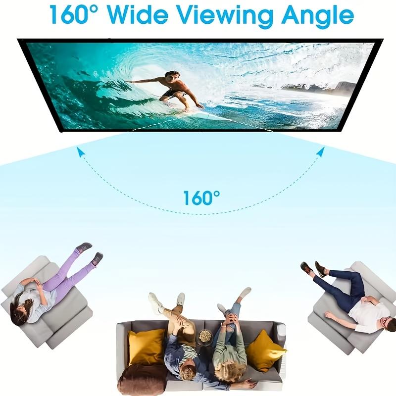 Large Screen Projector Support 1080P Resolution, Portable Pocket Design, Wall-Mounted Option for Home Theater & Presentation