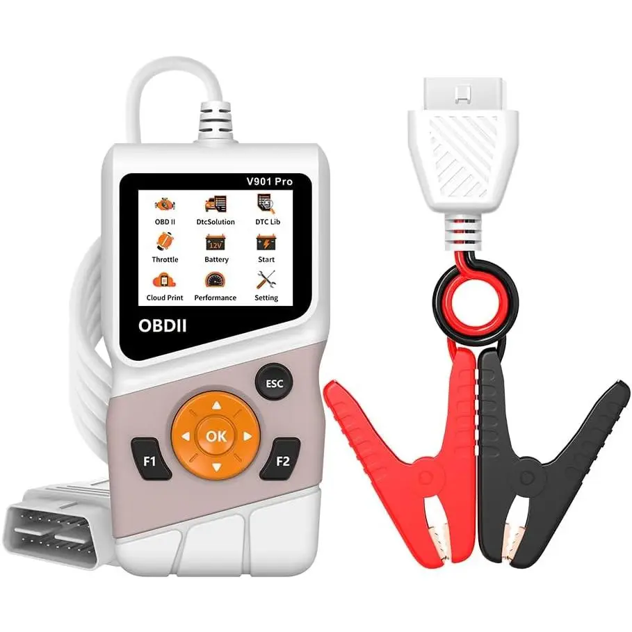 V901 Pro Classic Enhanced Universal OBD II CAN Diagnostic Scan Tool, Read and Clear Error Codes for 1996 or Newer OBD2 Protocol Vehicle,Lifetime Free Software Updates,engine,obdii,car,io,system,smog,check,live,data,topology,mappi,professional,v519 scanner