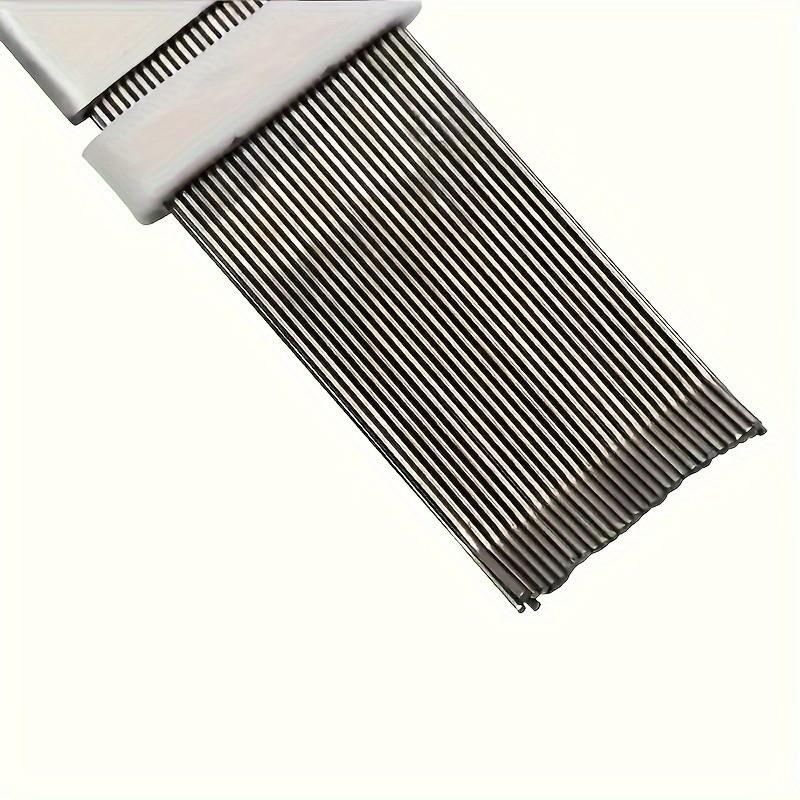 Stainless Steel Fin Cleaning Brush, Air Conditioning Duct Straight Edge Brush, Effective Dust Removal, Hvac Maintenance Tool