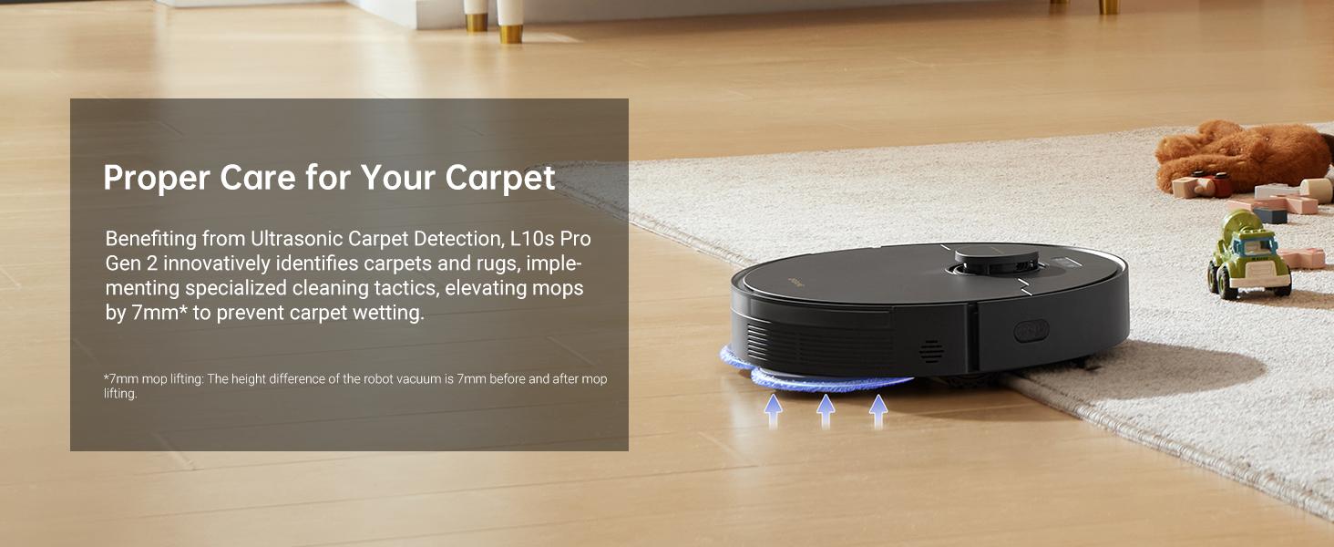 DREAME L10s Pro Gen 2 Robot Vacuum and Mop Combo, 7000Pa Suction, DuoScrub Mopping,7mm Auto Lifting Mop, Ultrasonic Carpet Detection, All-Rubber Roller Brush, Ideal for Pet Hair, Hard Floor and Carpet Cleaner Machine Dust Collector DREAME L10s Pro Gen 2 Robot Vacuum and Mop Combo, 7000Pa Suction, DuoScrub Mopping,7mm Auto Lifting Mop, Ultrasonic Carpet Detection, All-Rubber Roller Brush, Ideal for Pet Hair, Hard Floor and Carpet Cleaner Machine Dust Collector