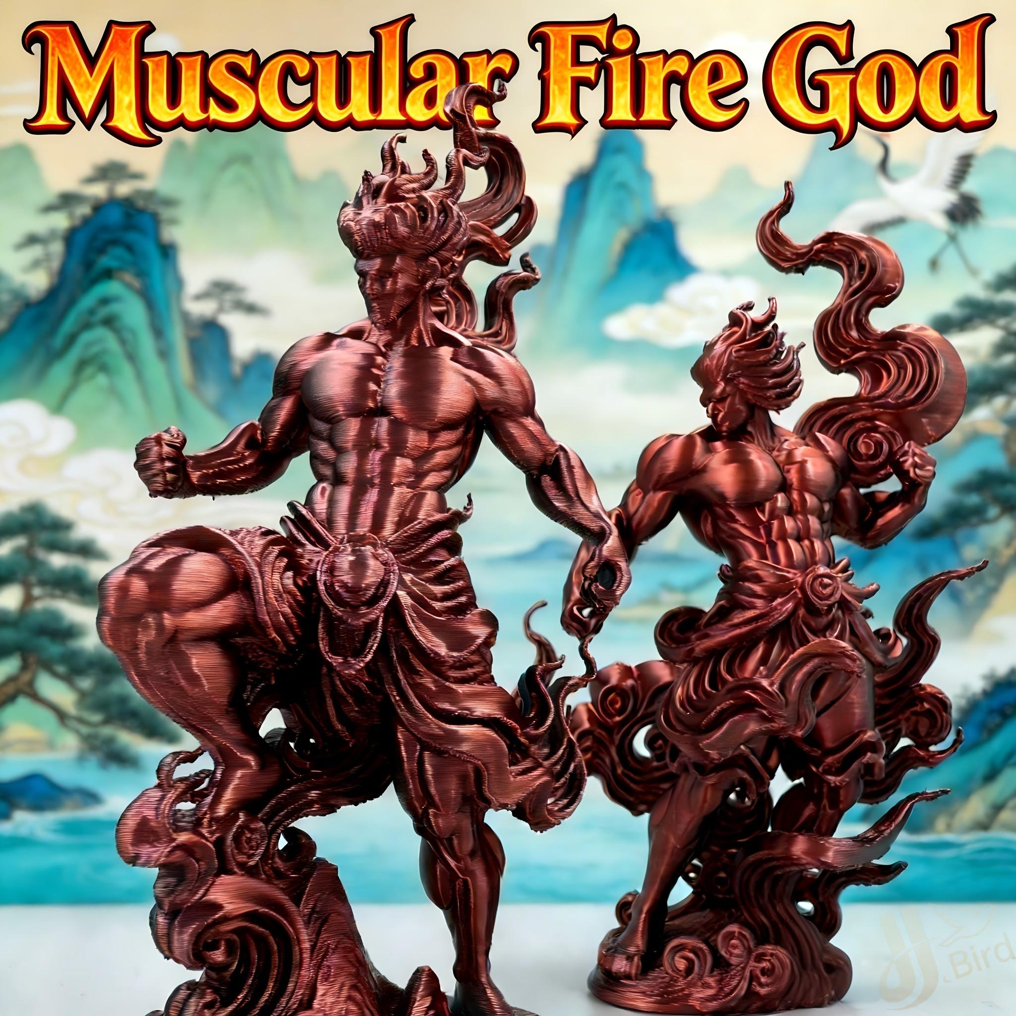 Gradient Muscle God Figurine, Holy Spirit Style Collectible Hand Model, Home Bookshelf Desktop Decoration, Creative Art Display