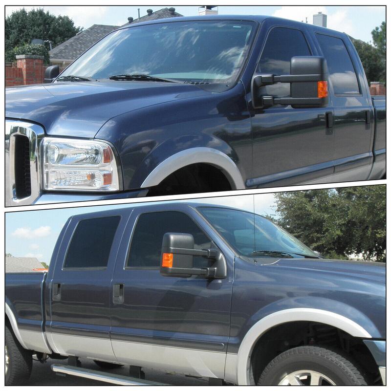 OEDRO Towing Mirrors Car Accessories Compatible for 1999-2007 Ford F250 F350 F450 F550 Super Duty / 2001-2005 Ford Excursion Tow Mirror Power Heated with Turn Signal Light 1999 2000 2001 2002 2003 2004 2005 2006 2007