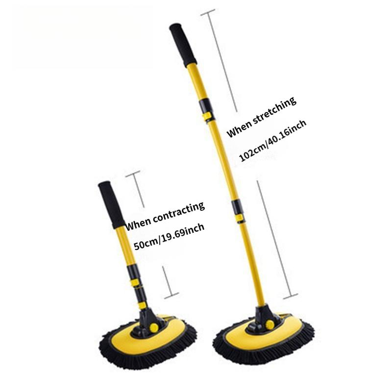 Snowy Neck Thickened Car Wash Brush Head - Adjustable Bendable Extension for Replacing Brush Heads - Expanded Furry Car Wash Brush Accessories