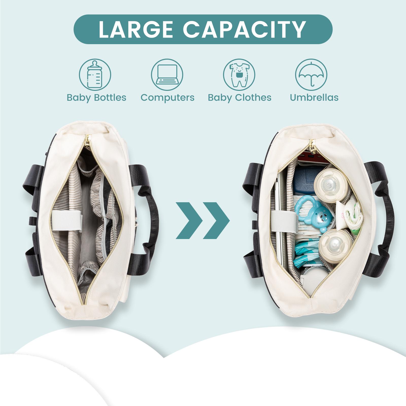 LOVEVOOK Diaper Bag Backpack with Changing Pad, Diaper Bag Tote with Insulated Pockets, Large Diaper Bag with Pacifier Case,Anti-Theft Travel Backpack for Women, Gift for Valentine's Day