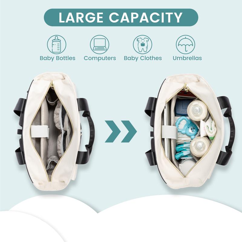 LOVEVOOK Diaper Bag Backpack with Changing Pad, Diaper Bag Tote with Insulated Pockets, Large Diaper Bag with Pacifier Case,Anti-Theft Travel Backpack for Women, Gift for Valentine's Day