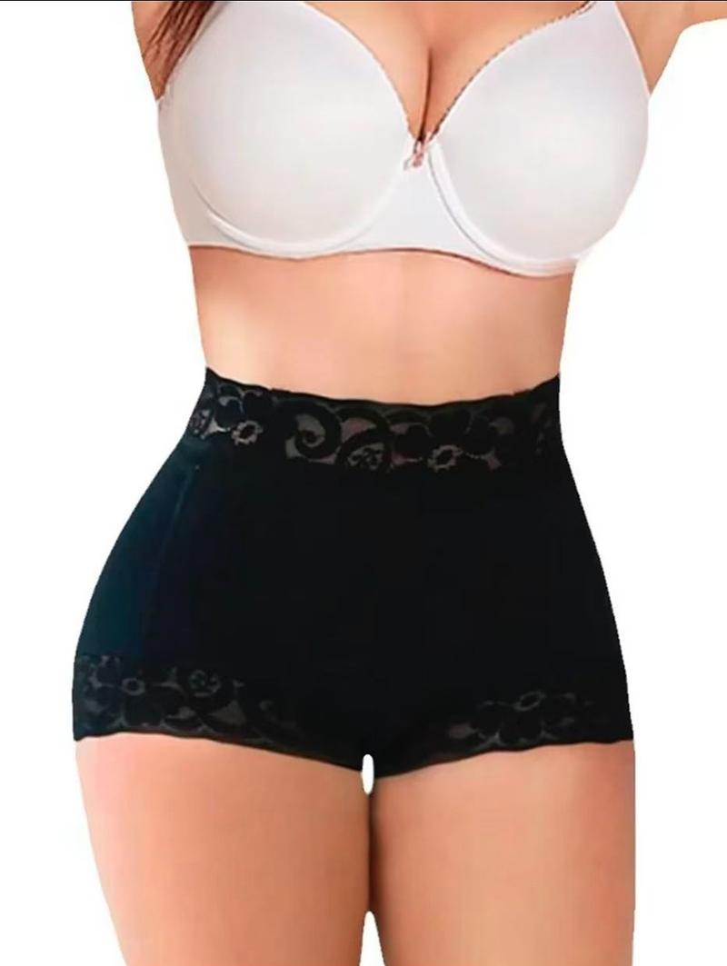 Women's High-Waist Lace Non-Slip Body Shaping Underwear with Waist Control & Buttocks Lifting Invisible Elastic for Weddings Parties Daily Wear