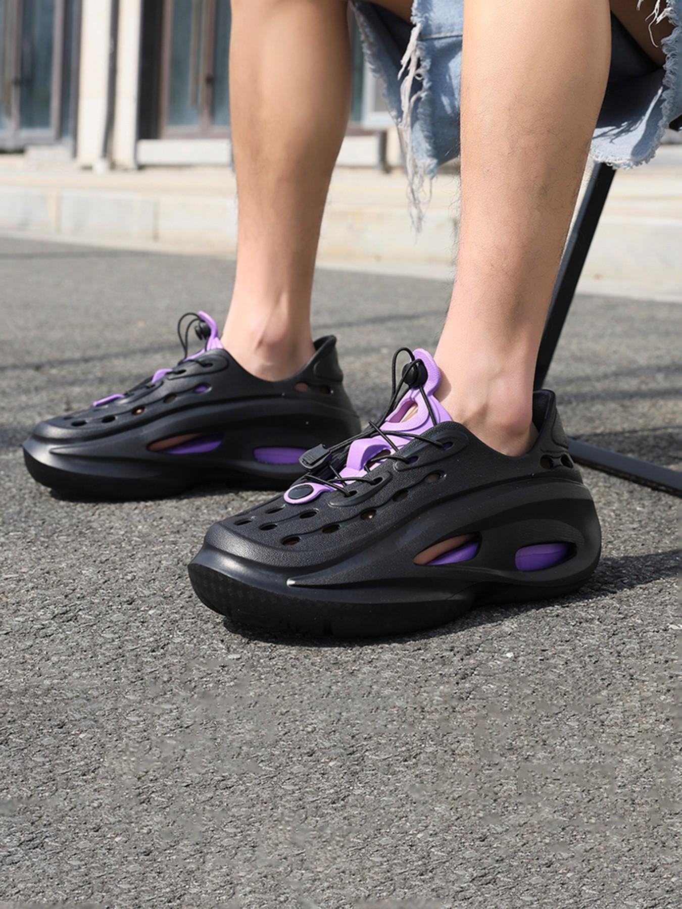 2026 Summer New Style Hollow Out Eva Sandals, Drawstring Dad Shoes, Couple Soft Sole Waterproof Beach Shoes, Bathroom Anti-Odor Quick-Dry Shoes