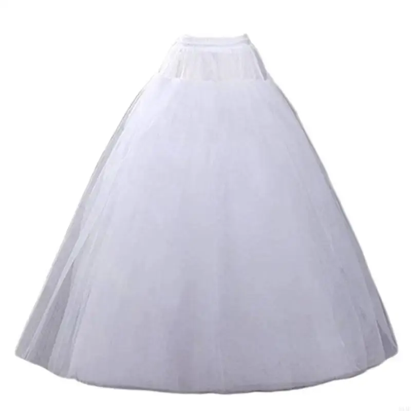 91AF Floor Length Petticoats Sizes Wedding Petticoat Slips Crinoline Underskirt