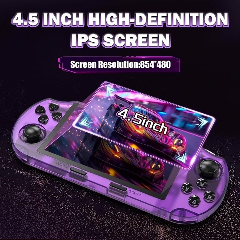 Upgraded Sf3000hd Retro Handheld Game Console, 4.5 Inch IPS Screen, Comfortable Grip, High Performance Open Source, Portable & Practical
