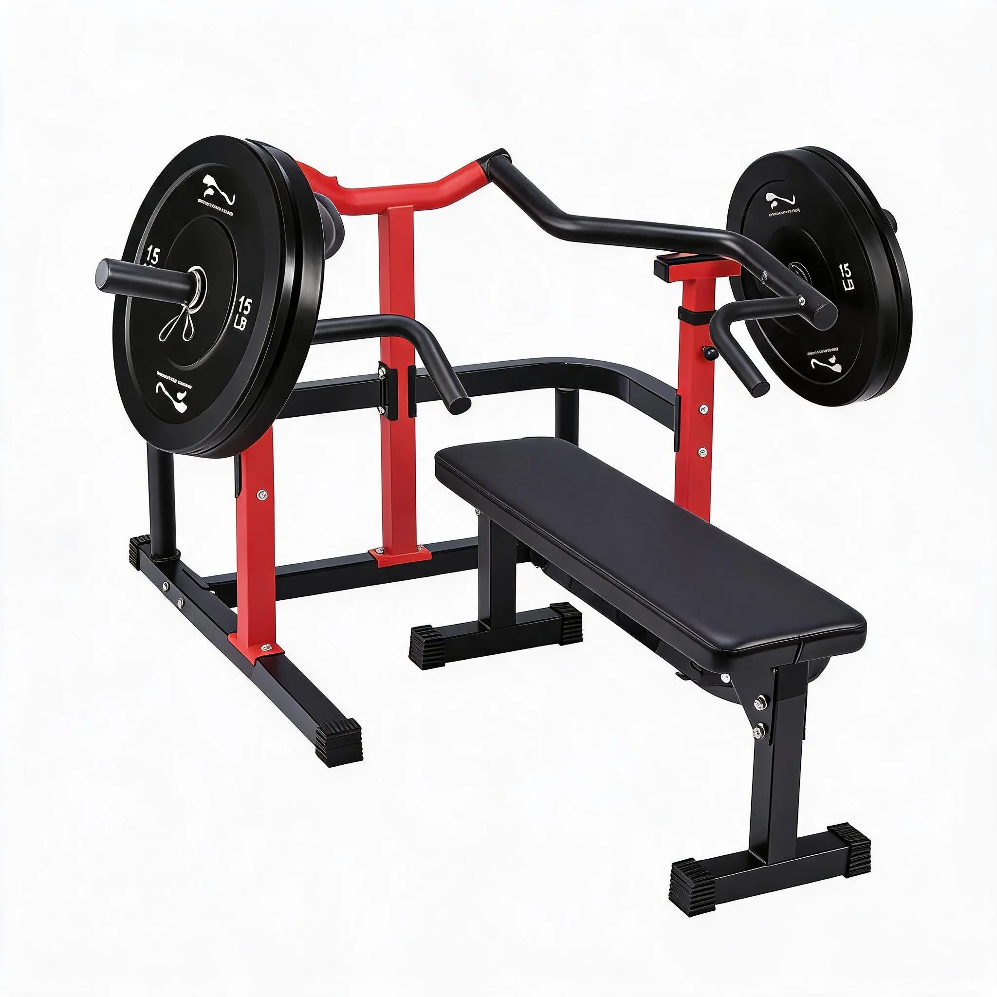 Heavy Duty Chest Press Machine for Home Gym - Adjustable Flat Bench, Independent Converging Arms, Smooth Bearings - Bench Press Rack for Strength Training