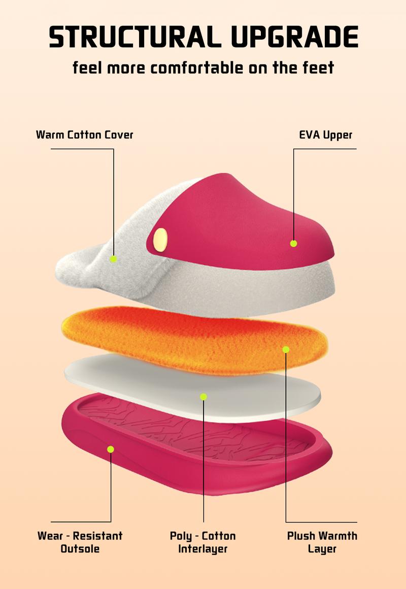 YASSIA Cozy Removable Fleece-Lined Winter Slides | Warm, Non-Slip & Water-Resistant Slippers Girl Women