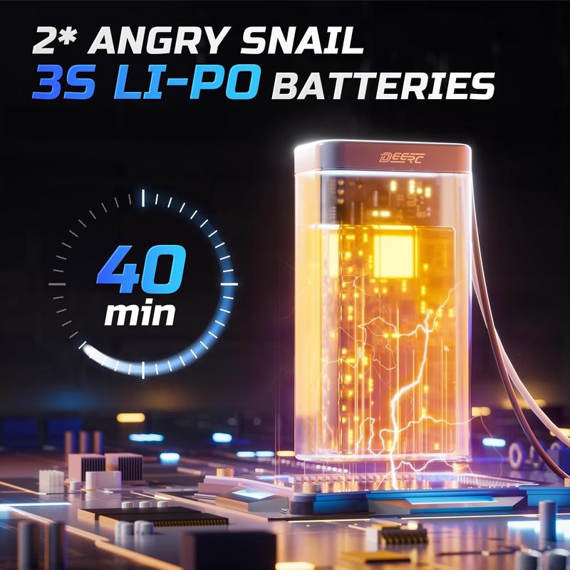 DEERC 14210 1:14 Brushless RC Cars, Max 50+ MPH, 2 3S Lipo Batteries, High Speed Offroad Remote Control Car, All Terrain RC Truggy for Snow,Sand & Mud DEERC 14210 1:14 Brushless RC Cars, Max 50+ MPH, 2 3S Lipo Batteries, High Speed Offroad Remote Control Car, All Terrain RC Truggy for Snow,Sand & Mud