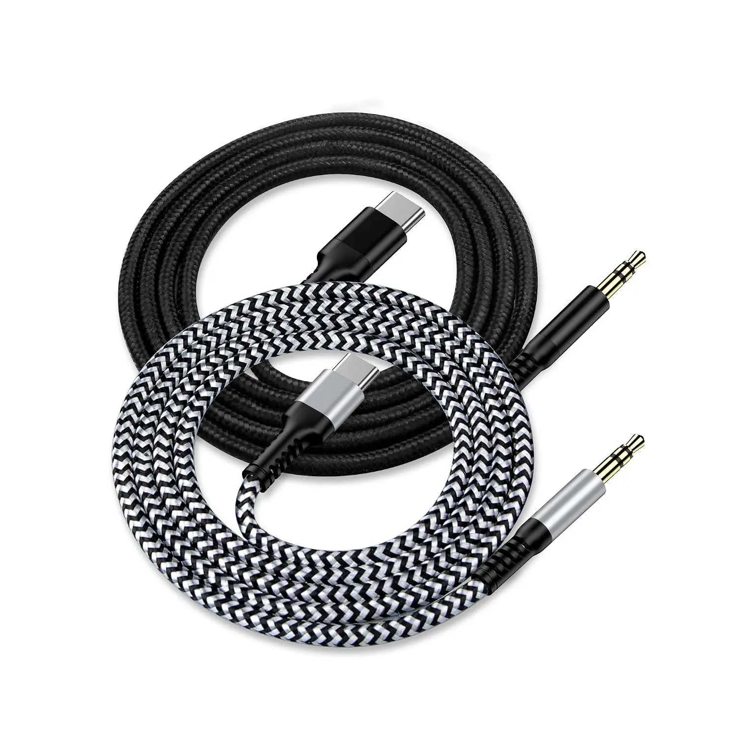 Aux Cord to USB C, 2Pack/3.3ft USB C to 3.5mm Audio Aux Jack  for