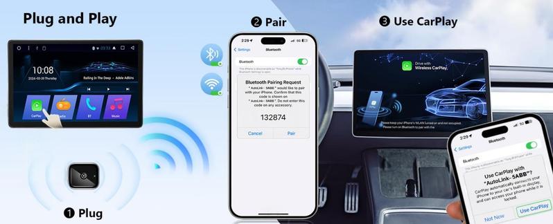 【2026 Pro Version】FOXVOX Wireless CarPlay Adapter for iPhone & Android, Convert Wired to Wireless, Fast & Stable Connection, No Latency to Screen w/USB C, Christmas Gift 【2026 Pro Version】FOXVOX Wireless CarPlay Adapter for iPhone & Android, Convert Wired to Wireless, Fast & Stable Connection, No Latency to Screen w/USB C, Christmas Gift