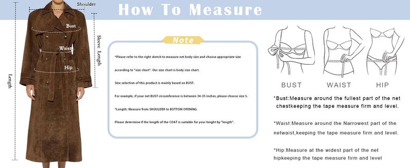 Chouyatou Womens Faux Suede Long Trench Coat Notched Lapel Double Breasted Pea Coat Overcoat with Belt Jackets Womenswear