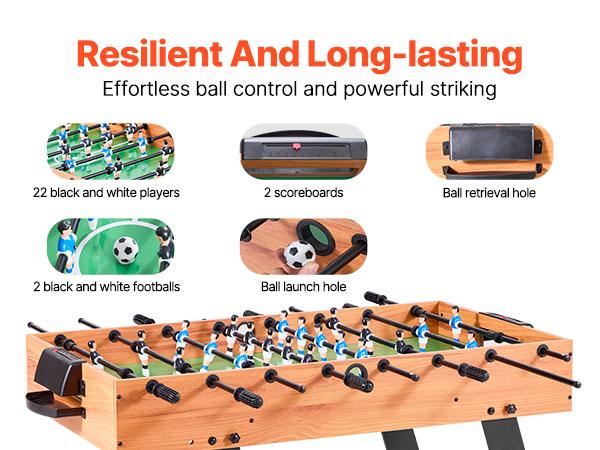 VEVOR Folding Foosball Table, 42 inch Standard Size Table, Indoor Full Size Foosball Tables for Home, Family, and Game Room, Durable Soccer Set, Includes 2 Balls VEVOR Folding Foosball Table, 42 inch Standard Size Table, Indoor Full Size Foosball Tables for Home, Family, and Game Room, Durable Soccer Set, Includes 2 Balls