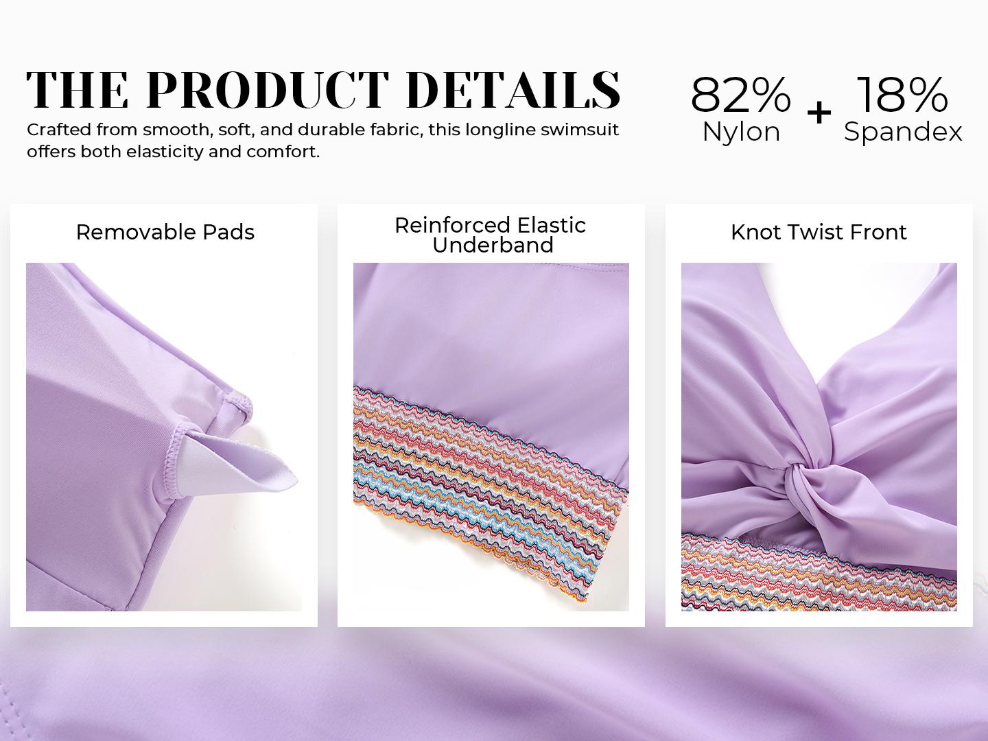 Daci Plus Size Two Piece Swimsuits - High Waisted Bikini for Women Tummy Control Bathing Suits Knot Twist Swimwear 2026