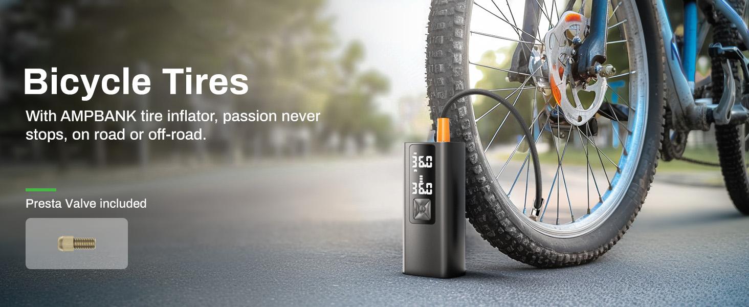 Tire Inflator Portable Air Compressor, AMPBANK AT003 Auto Air Pump for Car Tires, Tire Inflator 150PSI with 6000mAh Battery, Pressure Gauge & LED Screen, Air Compressor for Car, Motorcycle, Bike, Ball Tire Inflator Portable Air Compressor, AMPBANK AT003 Auto Air Pump for Car Tires, Tire Inflator 150PSI with 6000mAh Battery, Pressure Gauge & LED Screen, Air Compressor for Car, Motorcycle, Bike, Ball