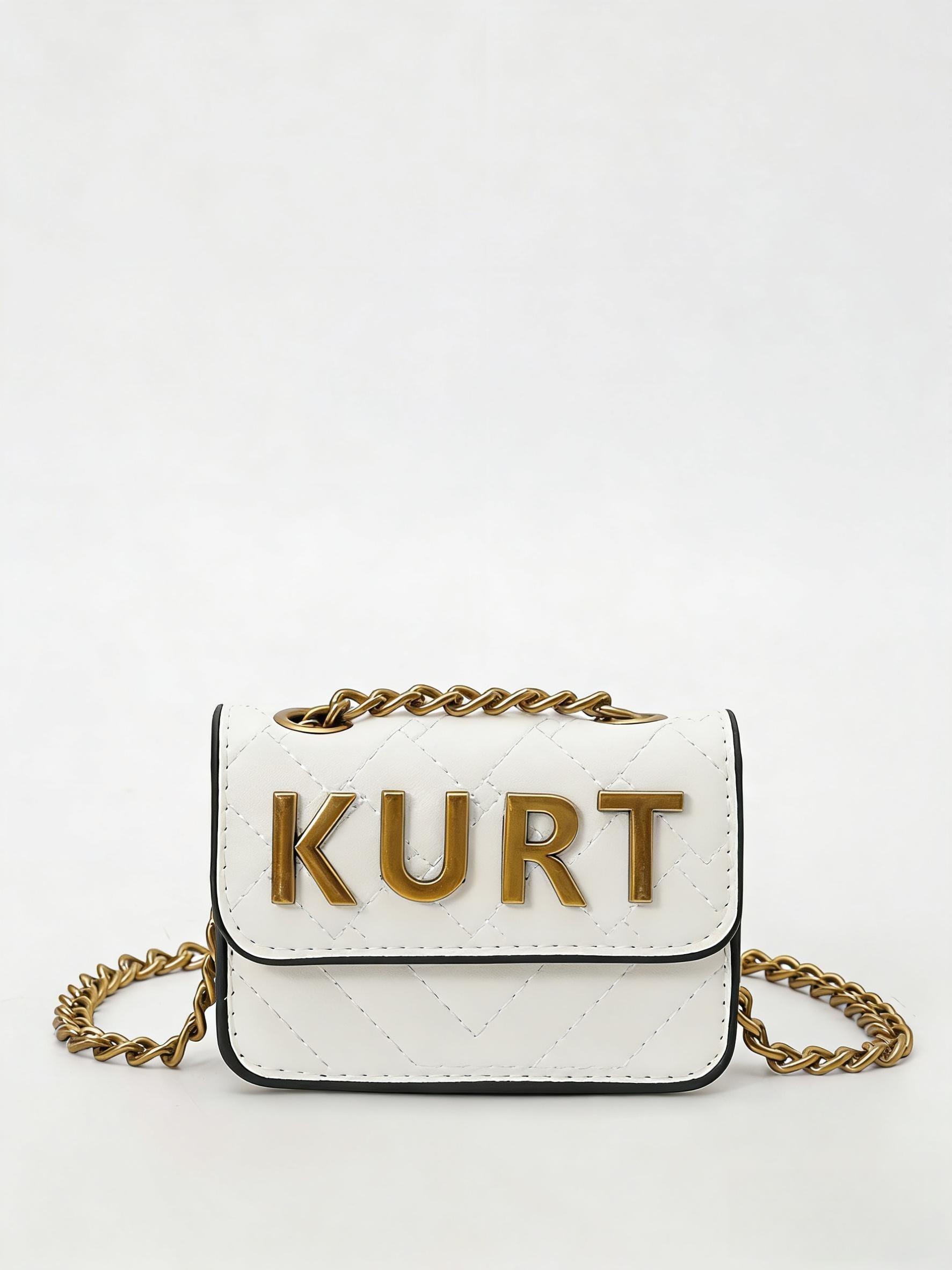 Women's Versatile Rhombic Embroidery Chain Small Square Bag, Fashionable Letter Design Mini Crossbody Shoulder Bag, Crossbody Purses