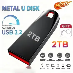 Storage Pen Drive USB3.2 520MB/s 2TB Flash Drive Sleek Durable Data Transfer 1TB 2TB U-Disk Large Capacity Super Mini Plug Play