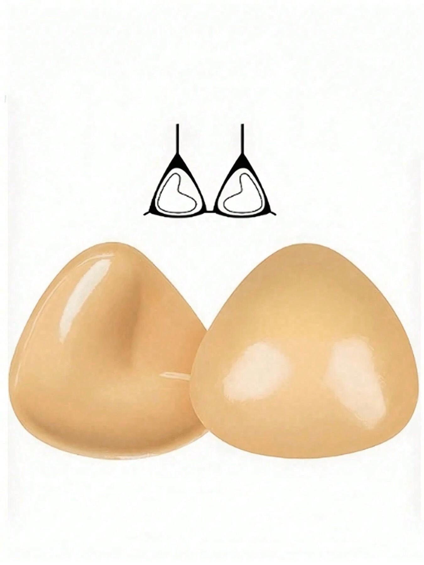 Women's triangular double-sided bra pad inserts, thick nipple covers, invisible and stay in place, double-sided adhesive nipple pads, double-sided self-adhesive, super strong stickiness, makes small breasts look bigger, gathers, prevents nipple show-throu