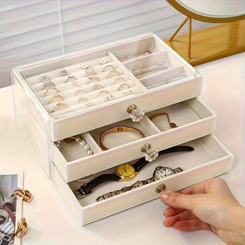 Multi-layer jewelry storage box with drawers, suitable as a jewelry box ...