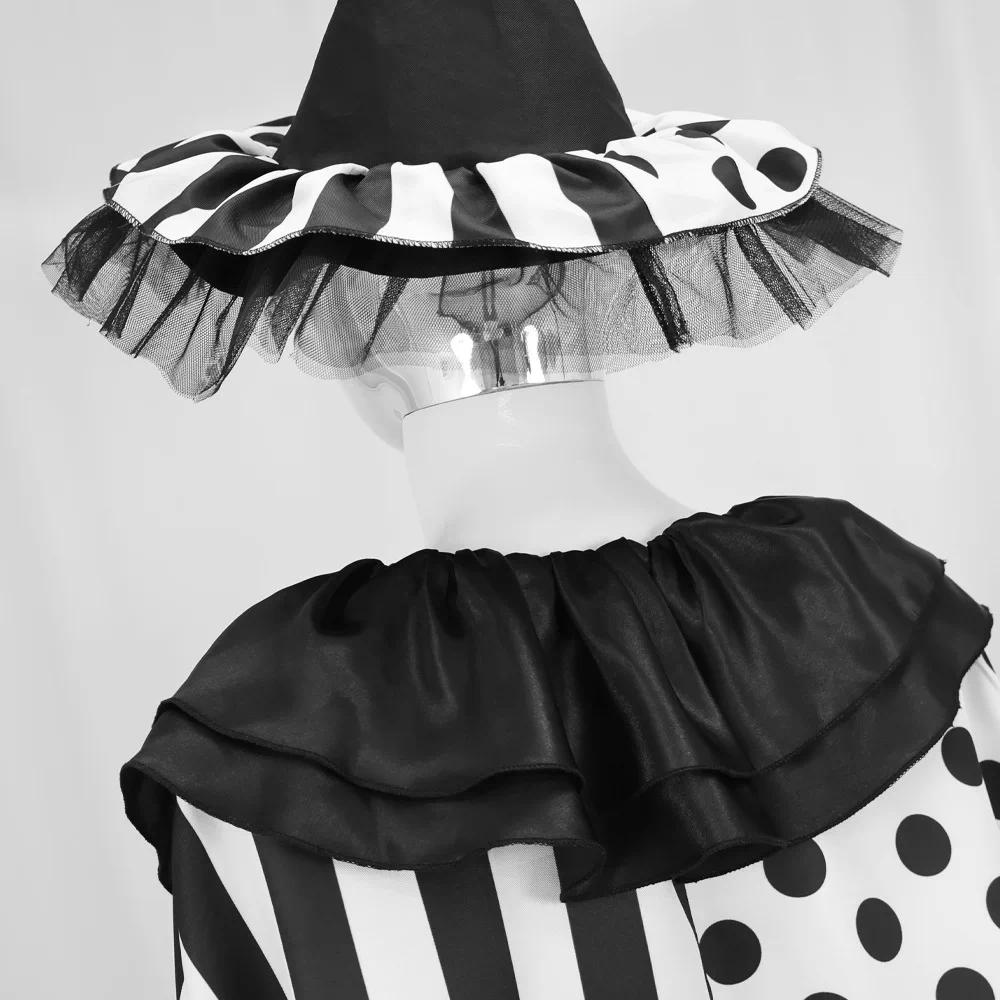 Fancy Dress Movie Terrifier Art Clown Cosplay for Women Hat Cape Coat Scary Stage Costume Halloween Costume for Woman Party