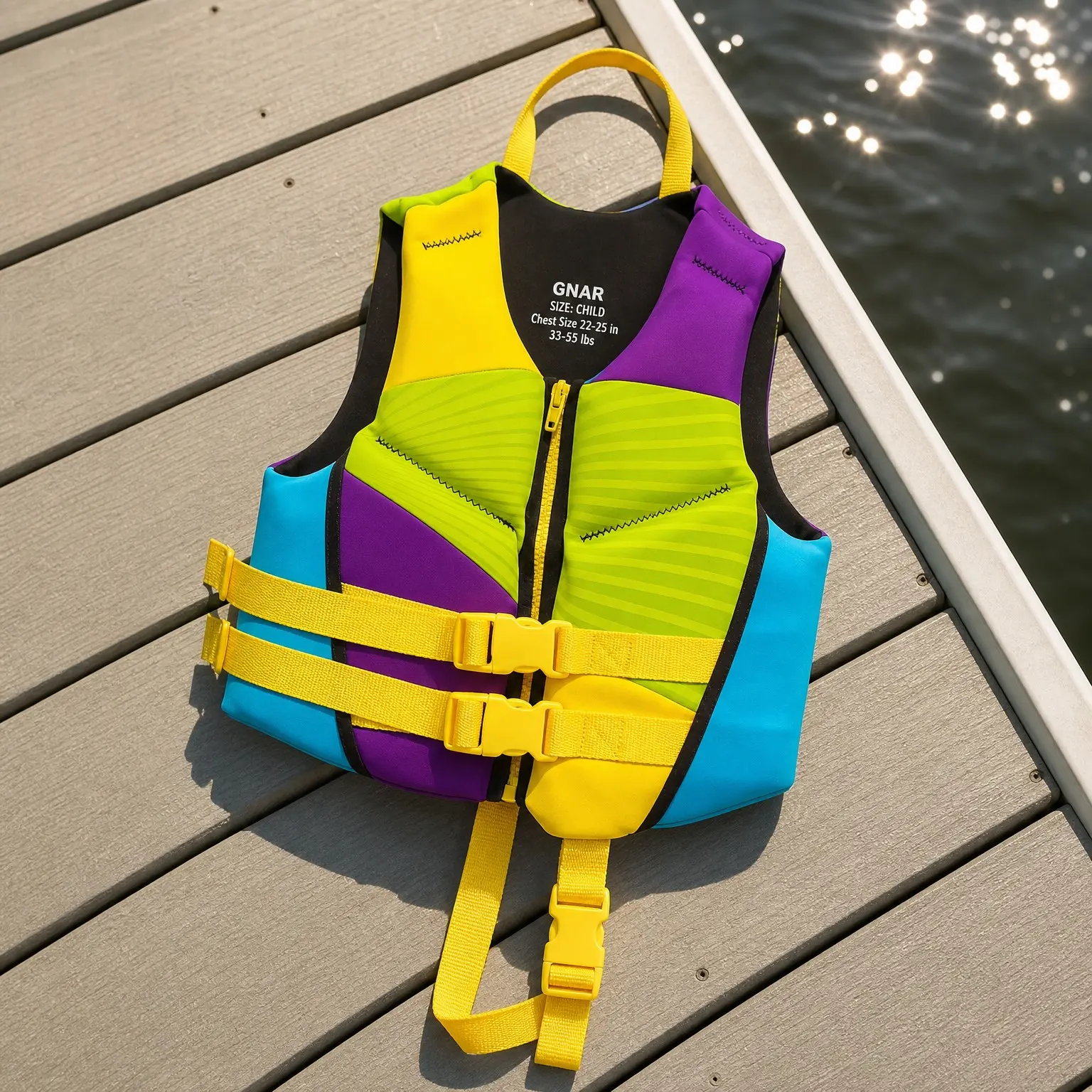 USCG Approved Type III PFD Life Jacket, Lightweight Flexible Fit for Boating, Tubing & Watersports, Quick-Dry Soft Material