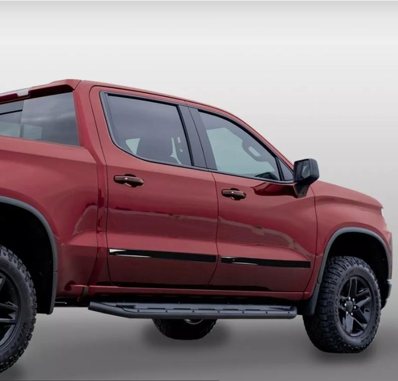 CROSSDESIGN Fit For 14-18 Silverado/Sierra Crew Cab Body Side Molding Trim Set 4PCS 1/18" US