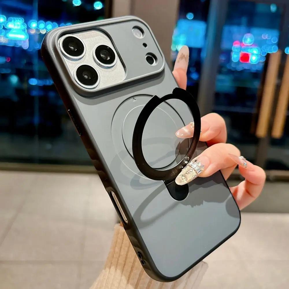 Shockproof Magnetic Phone Case with Metal Stand for iPhone Series, Multi-Model Fits iOS 17 Air/17/16/15/14/13/12 Pro Max Plus, Non-Slip TPU Plastic Cover, Mobile Phone Accessories,back to school,back to school haul