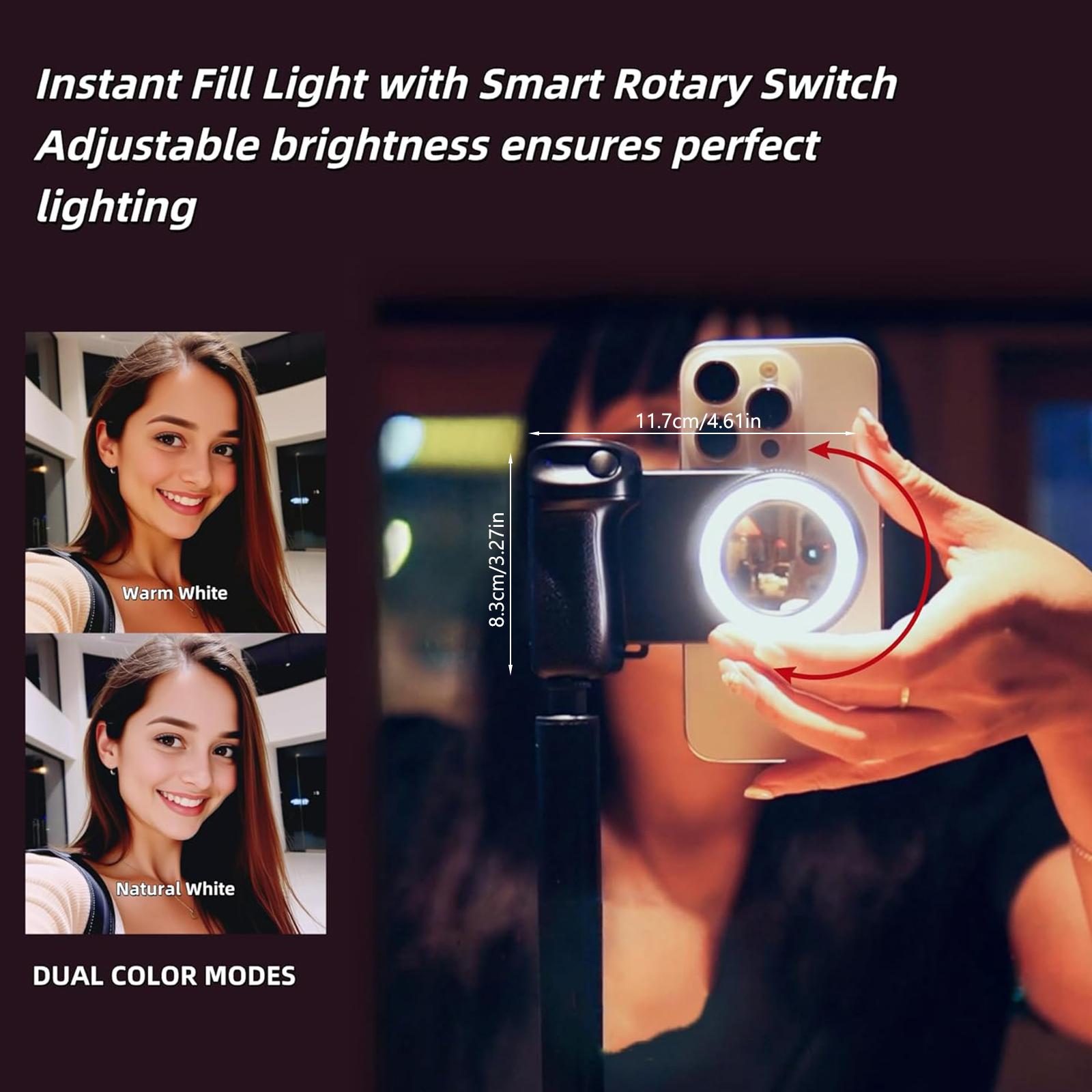 Magsafe Bluetooth-compatible Shutter Phone Hand Grip, Camera Handle Grip for iPhone Vlog, Selfie Stabilizer & Handle, Selfie Stand