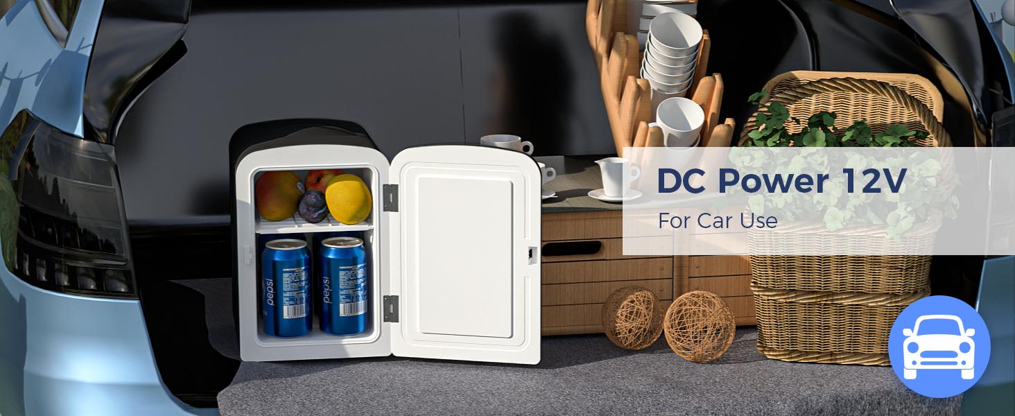 【TikTokShopSpringGlowUp】Antarctic Star Compact Refrigerator, Portable Mini Fridge, 4L Capacity/6 Cans,12oz, Portable Small Refrigerator for Cosmetics, Skin Care and Food , Ideal for Bedroom, Car, Office & Dorm,100% Freon-Free & Eco Friendly