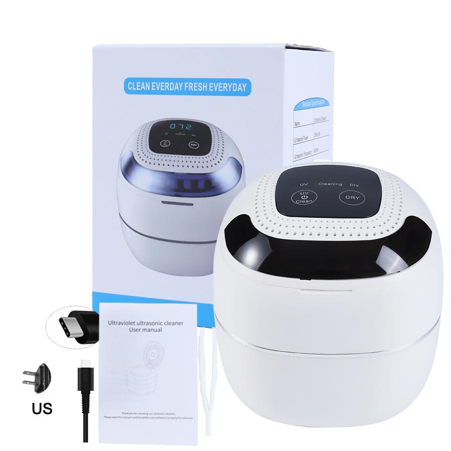 Ultrasonic Dental Retainer Cleaner, 45khz Ultrasonic Wave Technology, Three Cleaning Modes, Digital Timer Function, Capacity 180ML