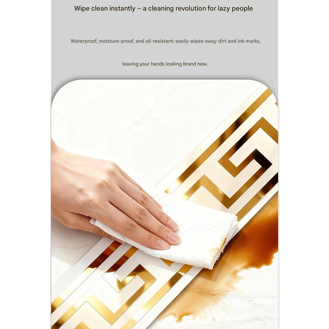 Self-Adhesive Baseboard Wall Border Strip, Thick Waterproof Decorative Trim for Windowsill & Door Frame, 500cm X 10cm