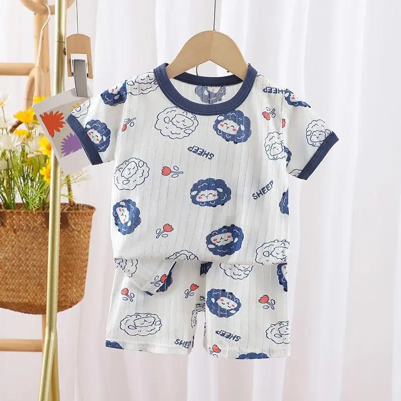 Baby Clothes New Summer Children's Clothing Children's Short Sleeved Shorts Suit Boys Girls Cotton T-shirts