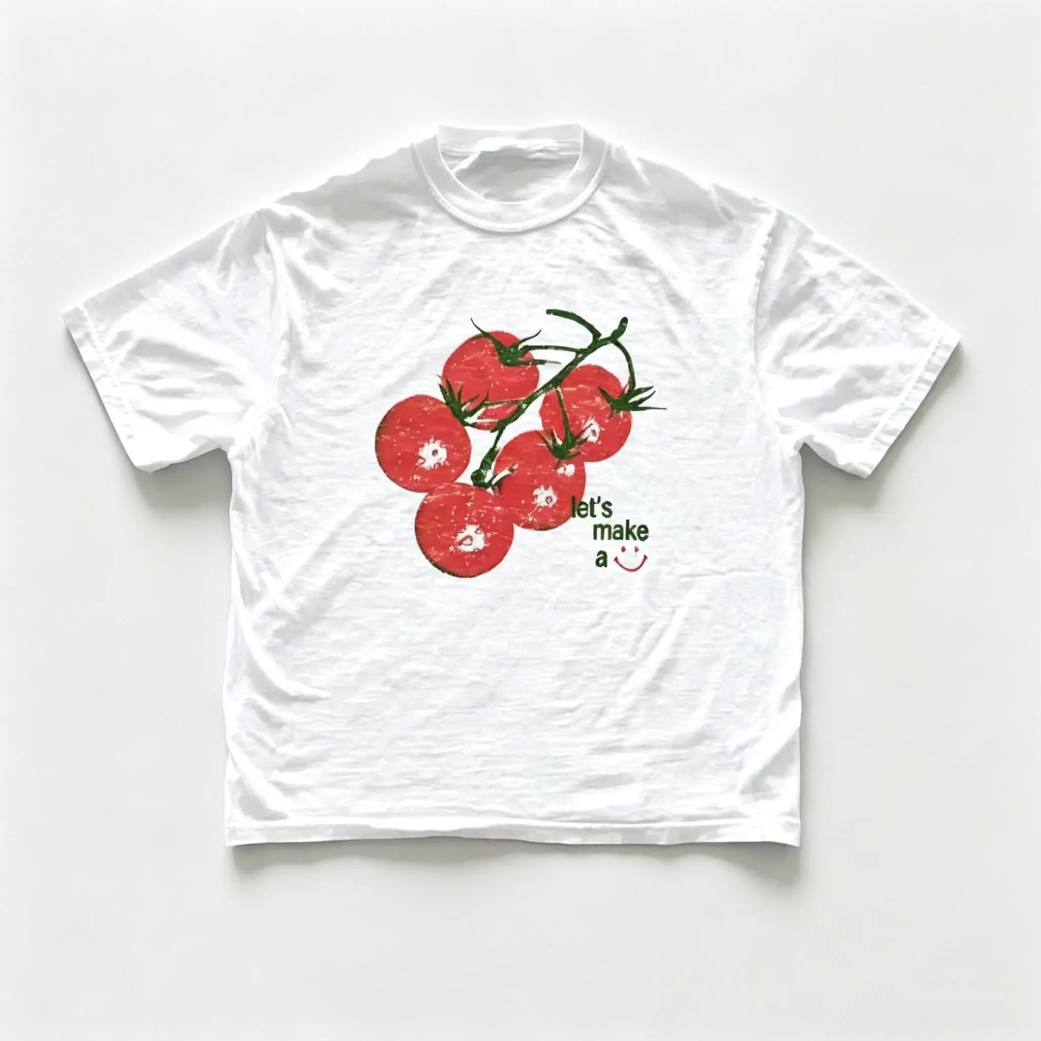 y2k Tomato T-Shirt, Cottagecore Tee, Graphic Tees Gothic Grunge Y2k Emo Scene Amity Affliction Style Clothes Men Women Streetwear